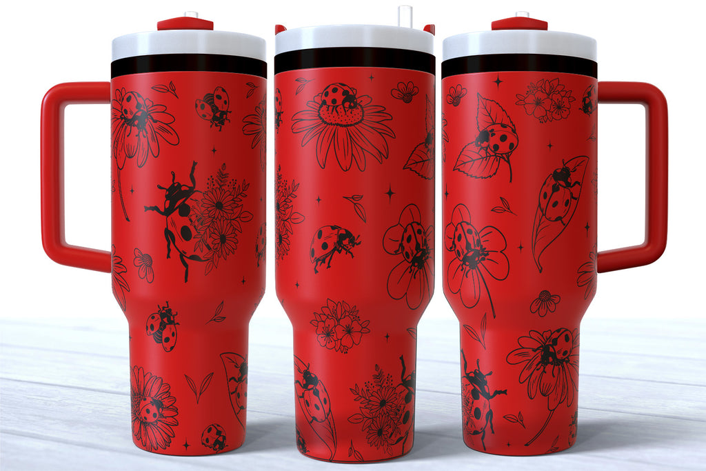 Floral Ladybug 40oz