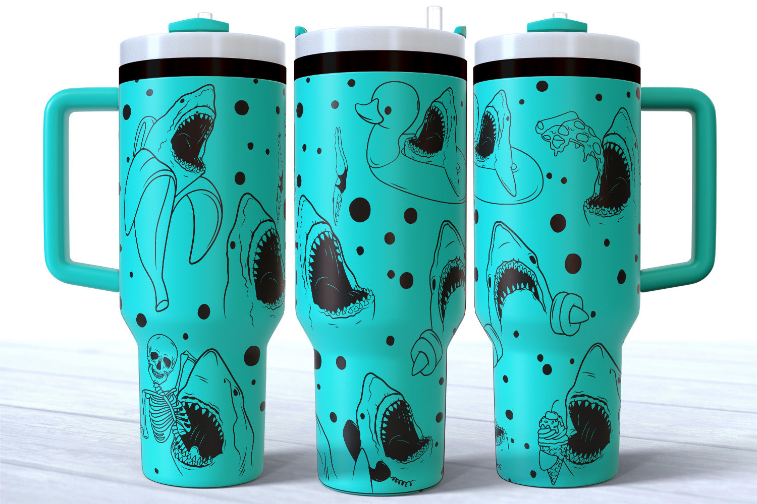 Funny Sharks 40oz