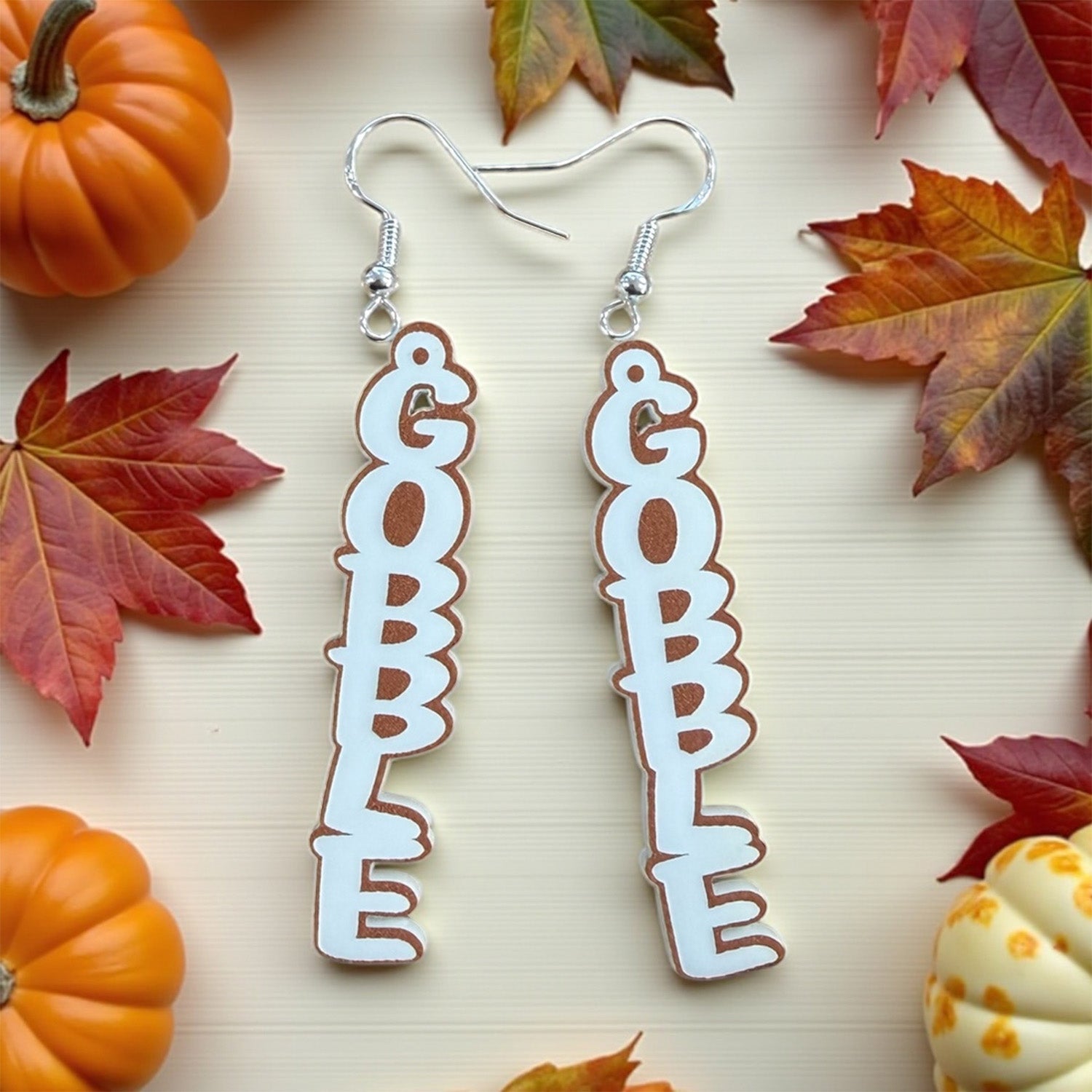 Gobble Letter Earrings