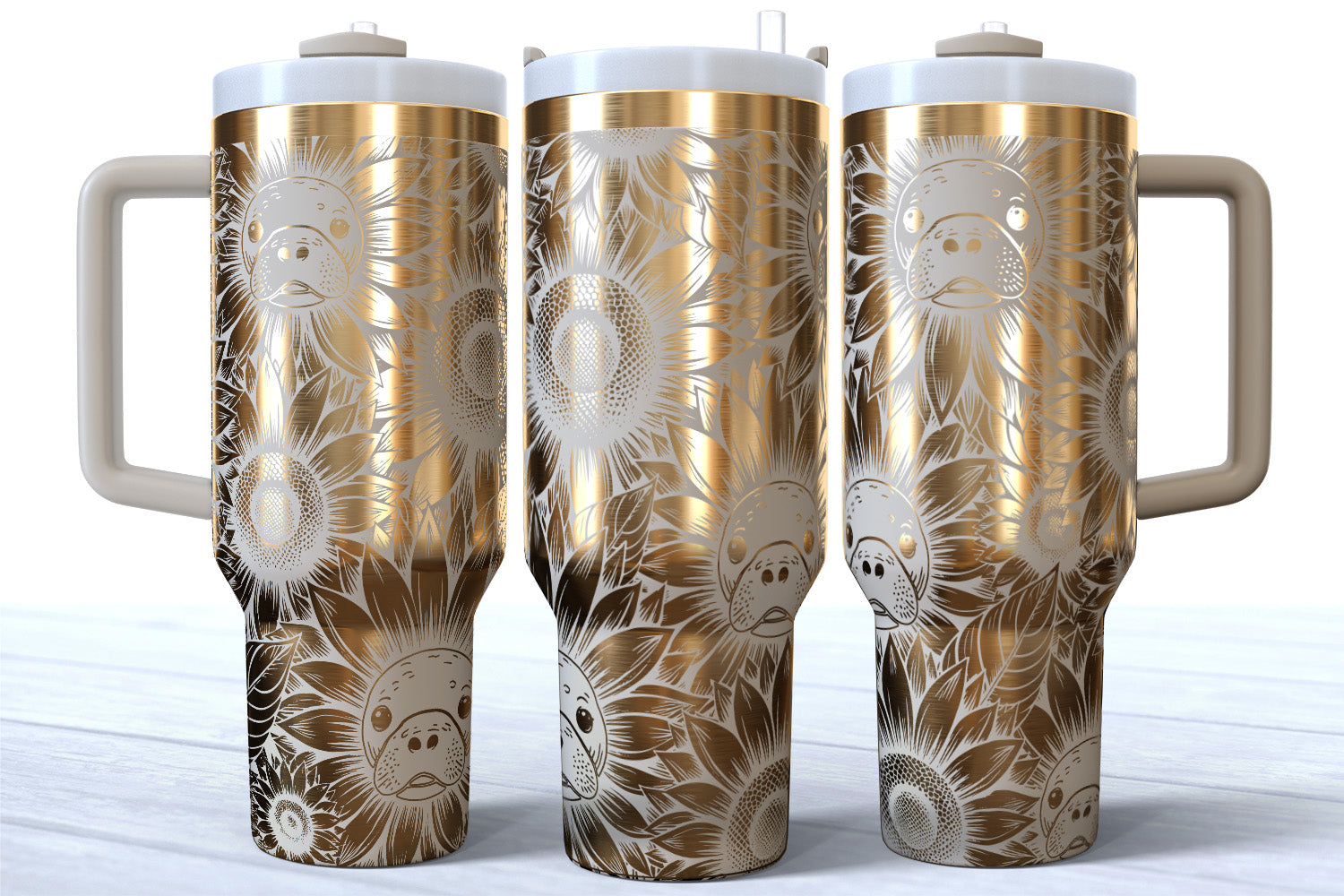 Sunflower Manatees 40oz