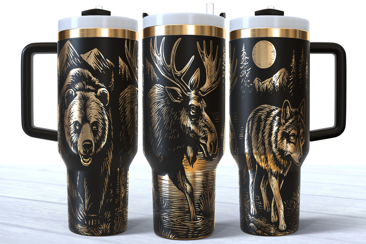 Bear Moose Wolf 40oz