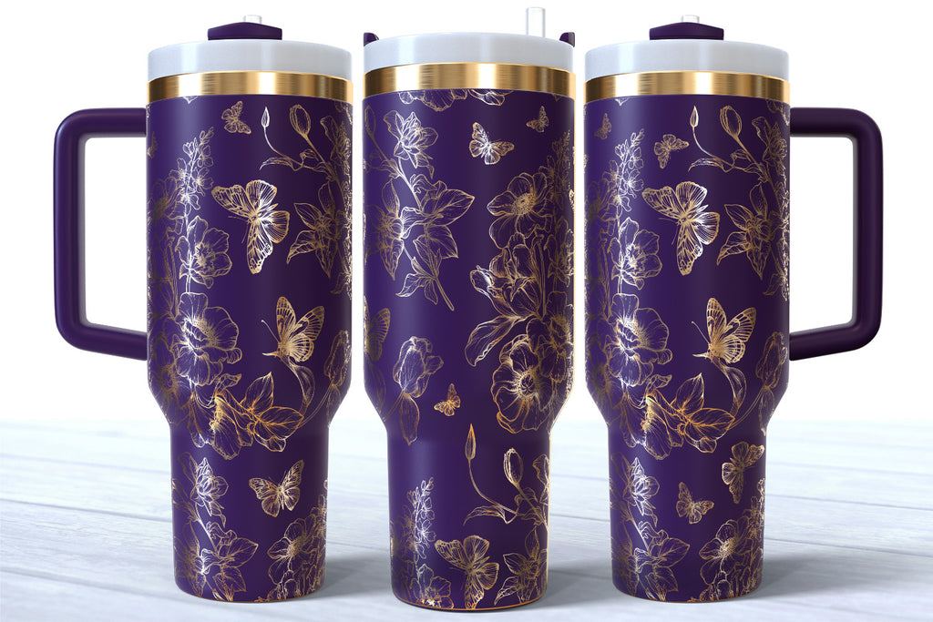 Floral Monarch Butterfly 40oz