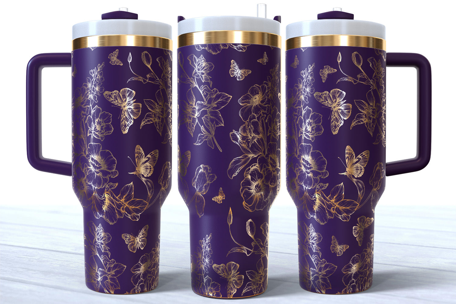 Floral Monarch Butterfly 40oz