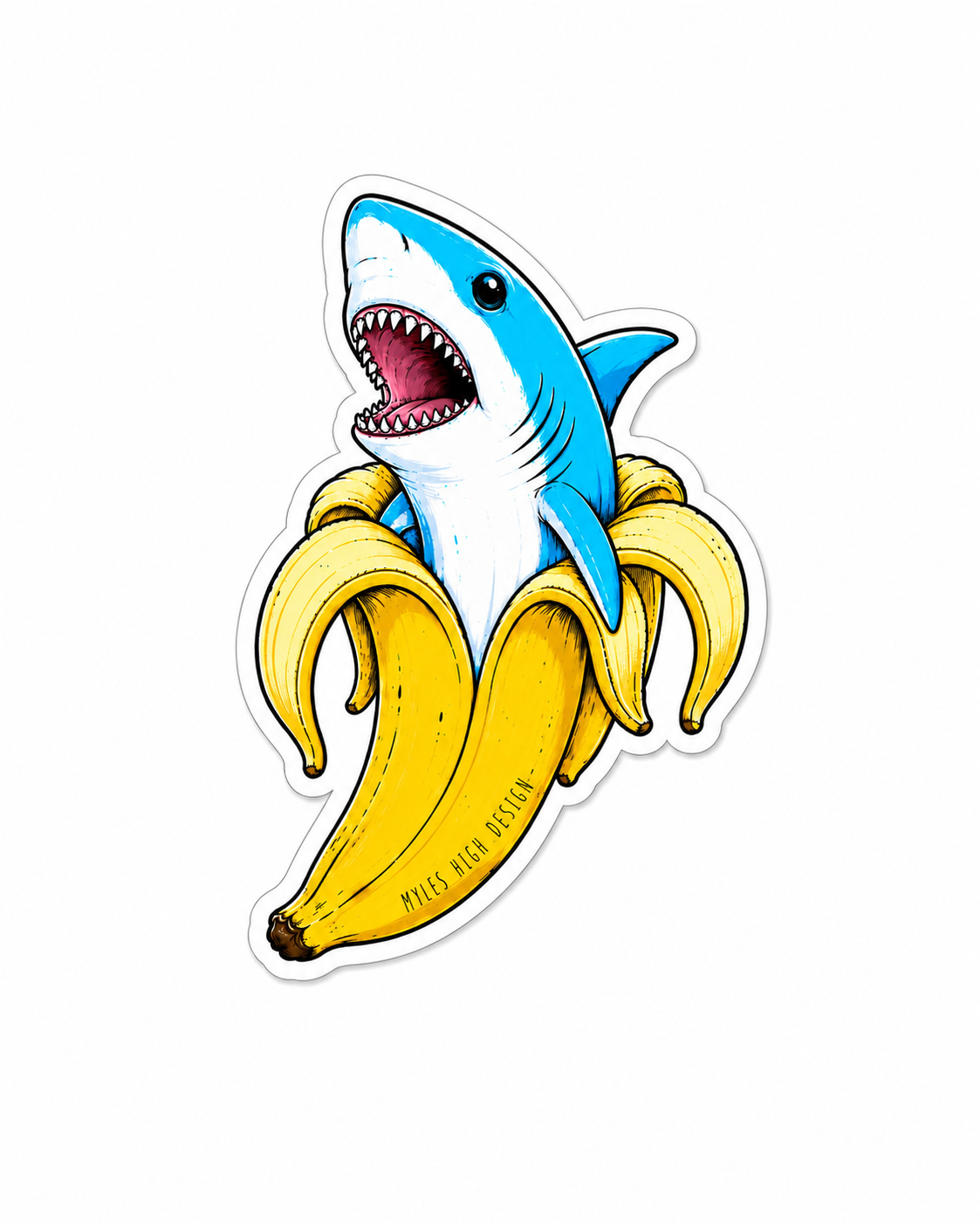 Banana Shark Sticker