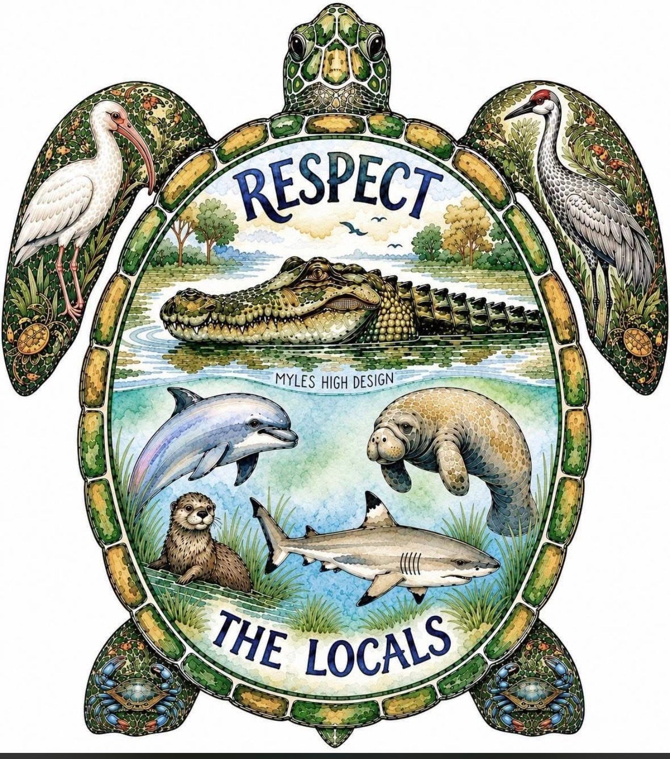 Respect the Locals Sticker (Turtle)
