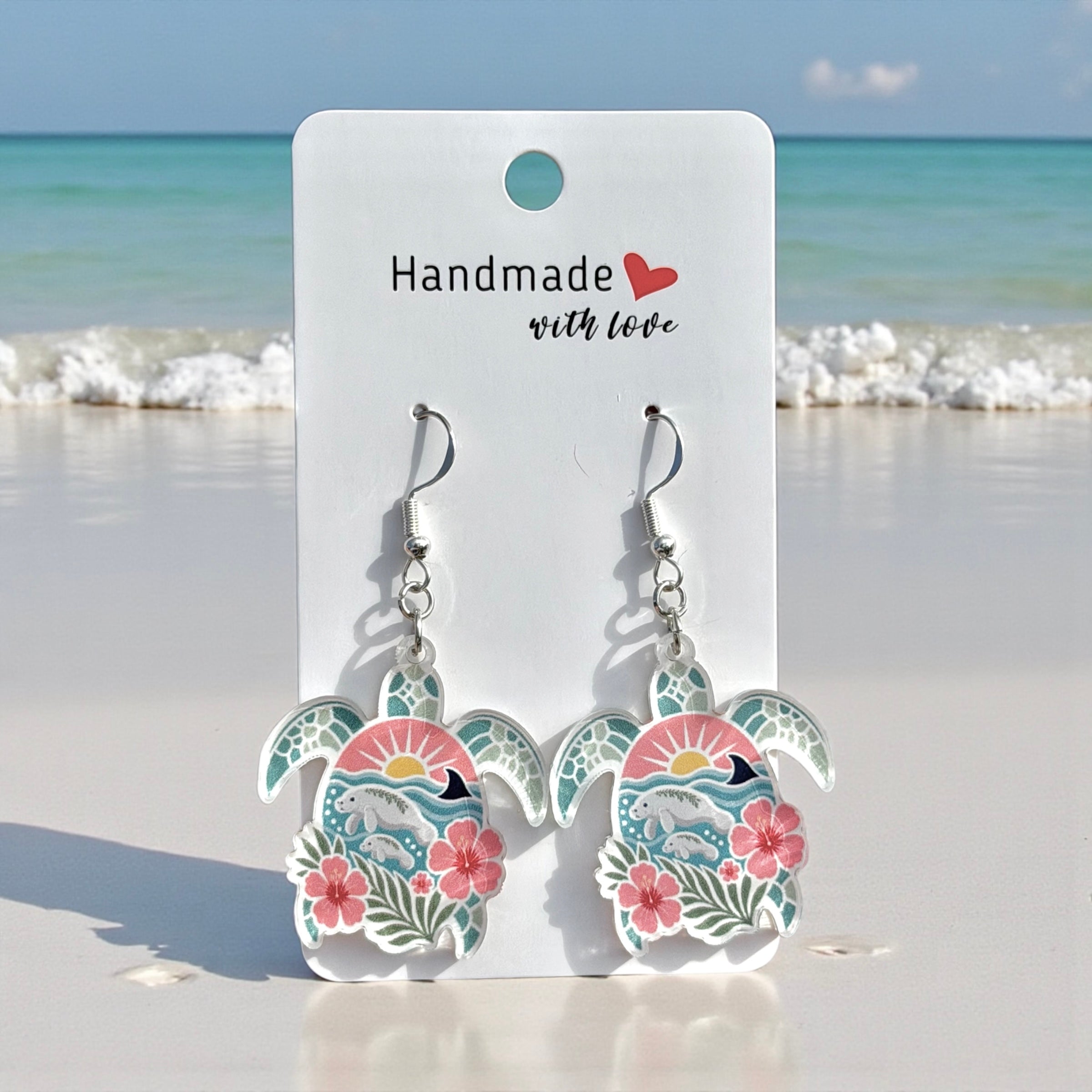 Turtle Manatee Earrings