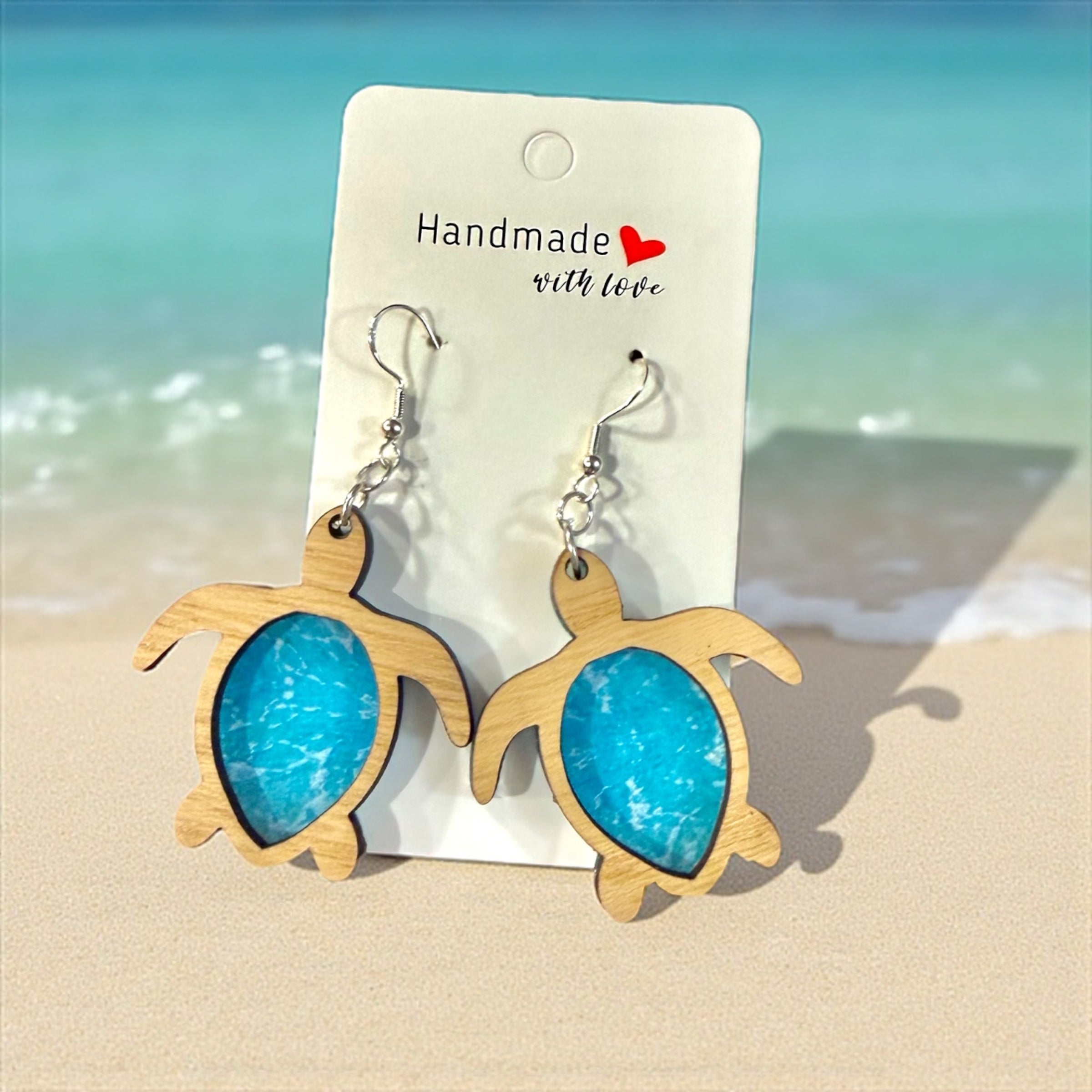 Beach Turtle Earrings