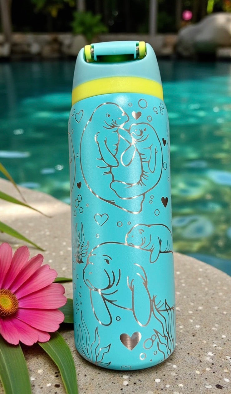 Manatee Owala Style 32oz Tumbler (choose your color)