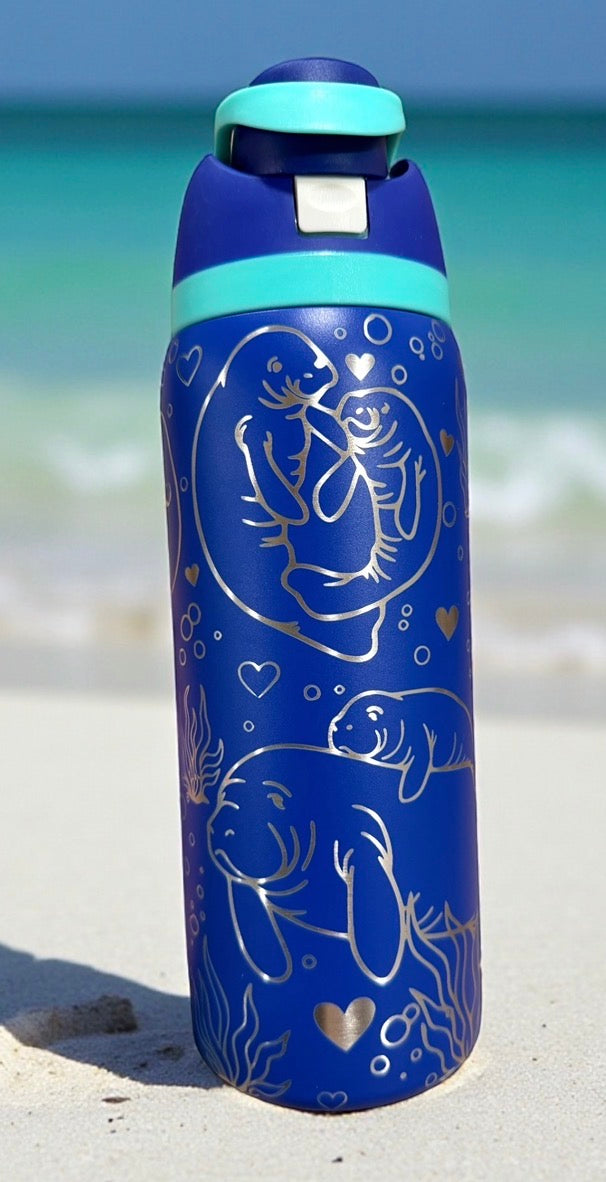 Manatee Owala Style 32oz Tumbler (choose your color)