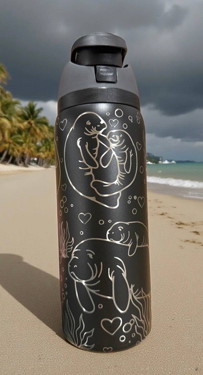 Manatee Owala Style 32oz Tumbler (choose your color)