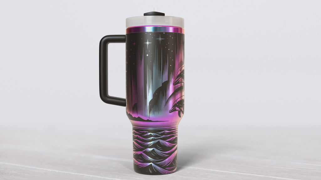 Northern Lights Dolphins 40oz