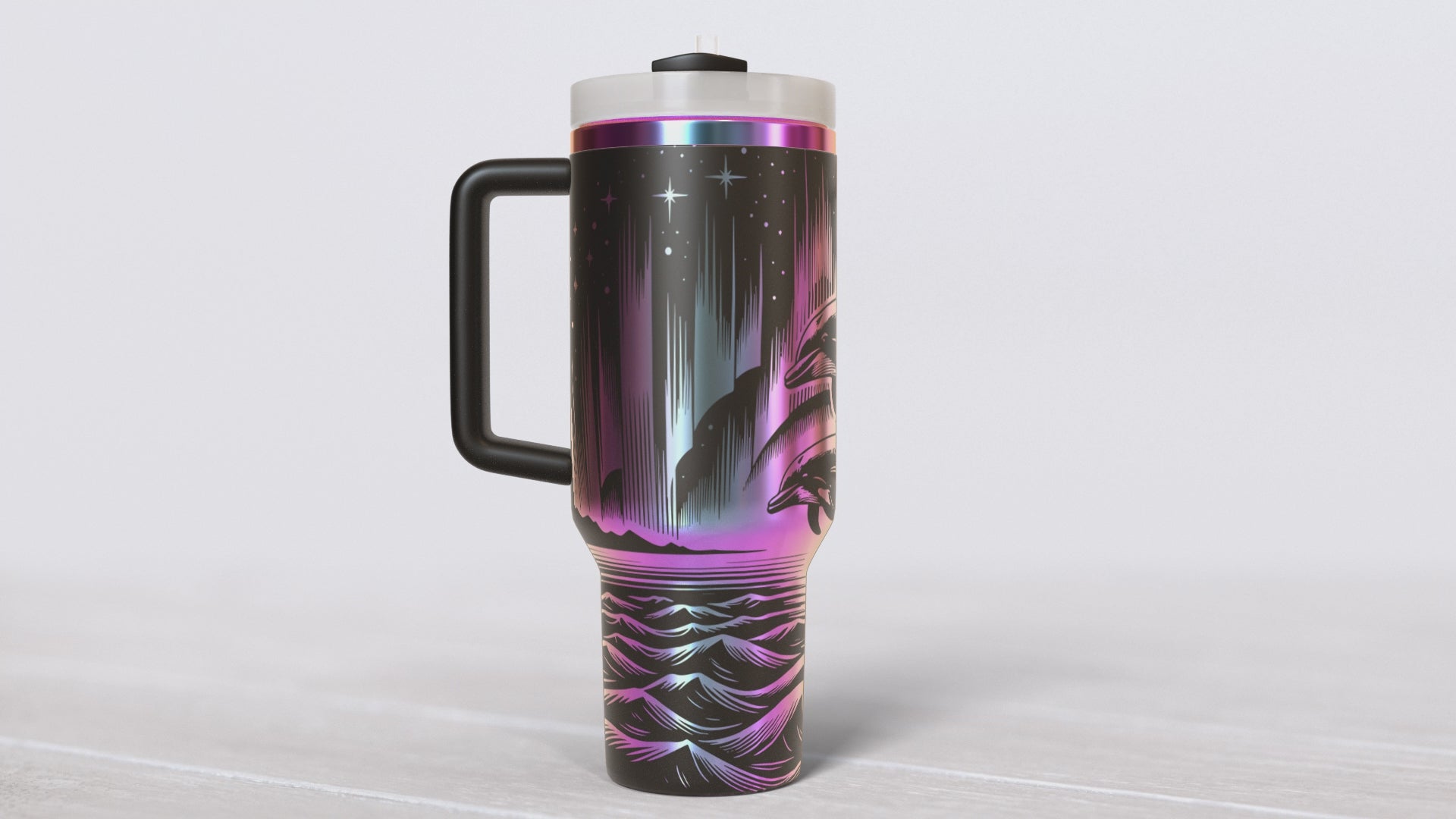 Northern Lights Dolphins 40oz