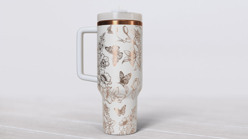 Floral Monarch Butterfly 40oz