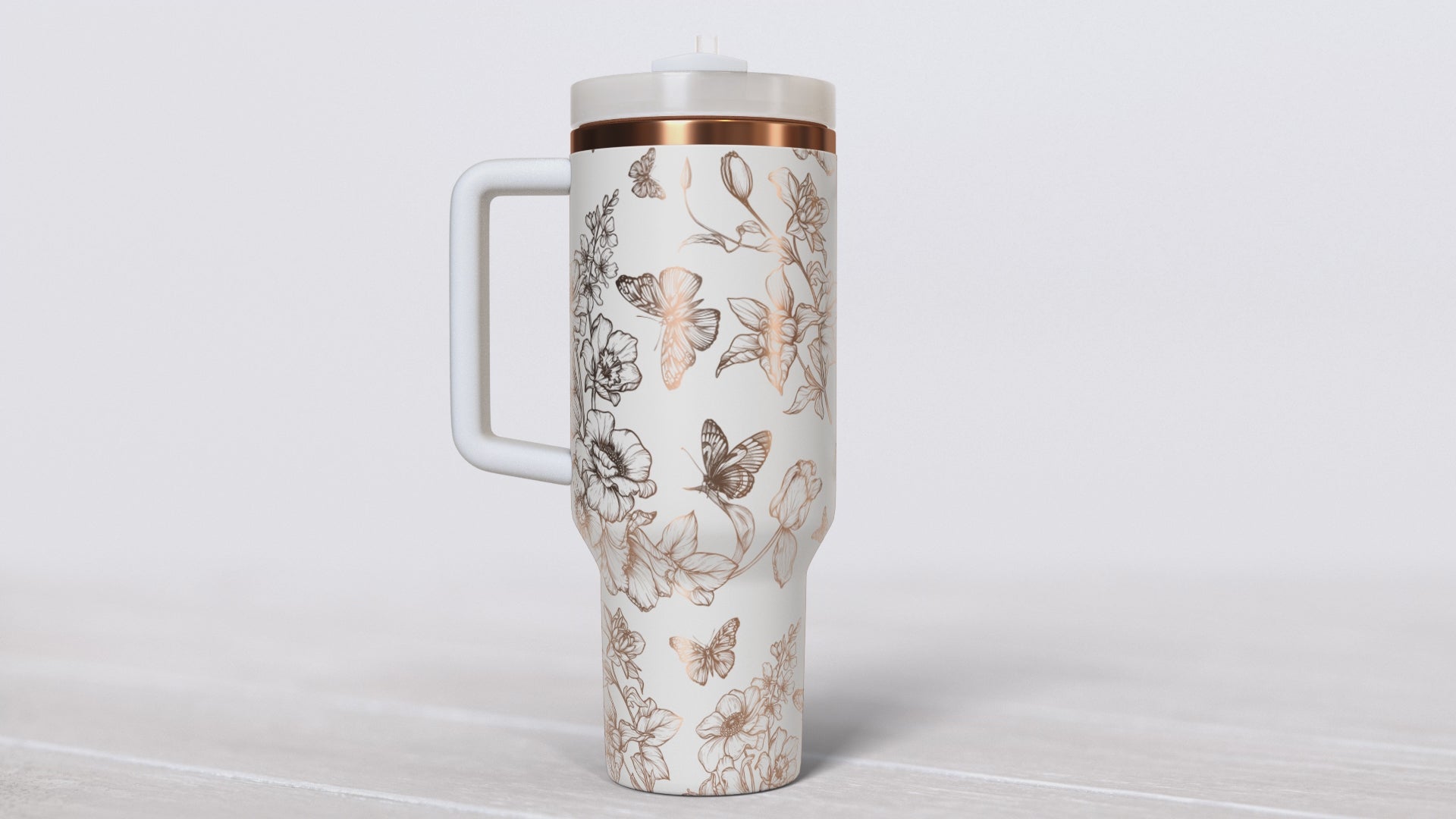 Floral Monarch Butterfly 40oz