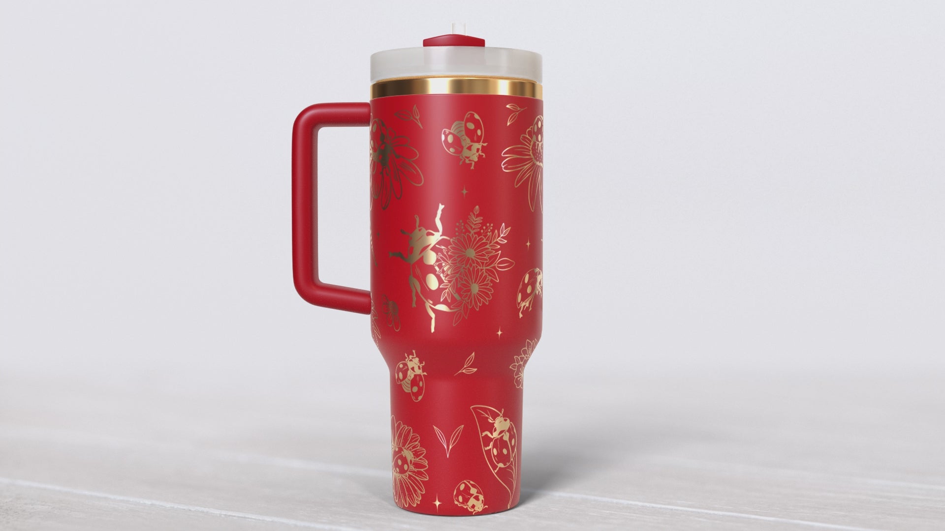 Floral Ladybug 40oz