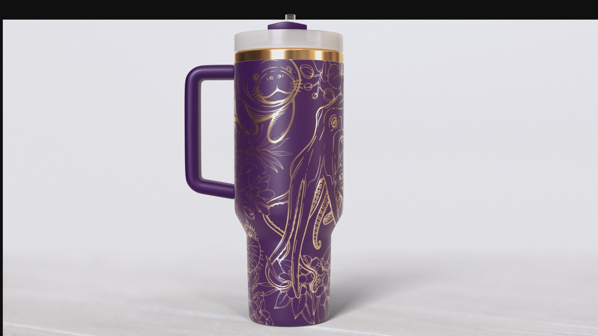 Manatee and Octopus 40oz